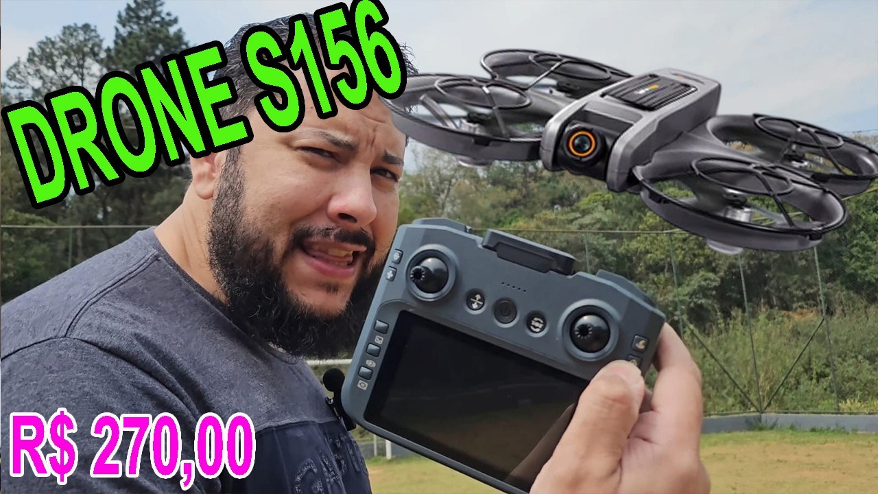 Drone Clone do Avata drone S156 teste externo com vento Qualidade da imagem bora ver como se comport