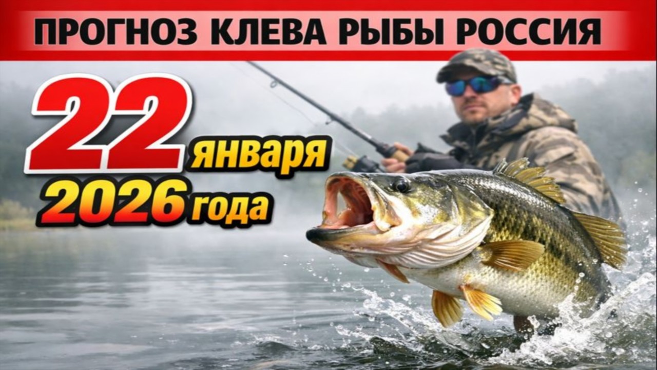 ПРОГНОЗ КЛЁВА в России на двадцать второе января две тысячи двадцать шестого года. Бросай все и на