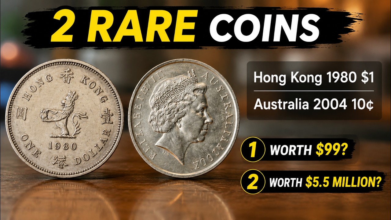 1980 Hong Kong $1 + 2004 Australia 10 Cents Coin Value &mdash; Check Your Coins!