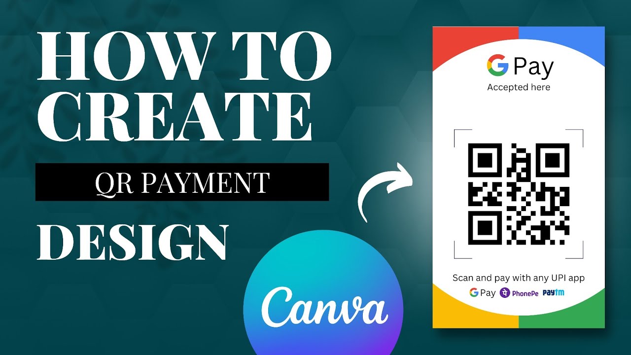 How to Create QR Payment Design using Canva | QR Code Generate | Canva Design Tutorial #canva #qr