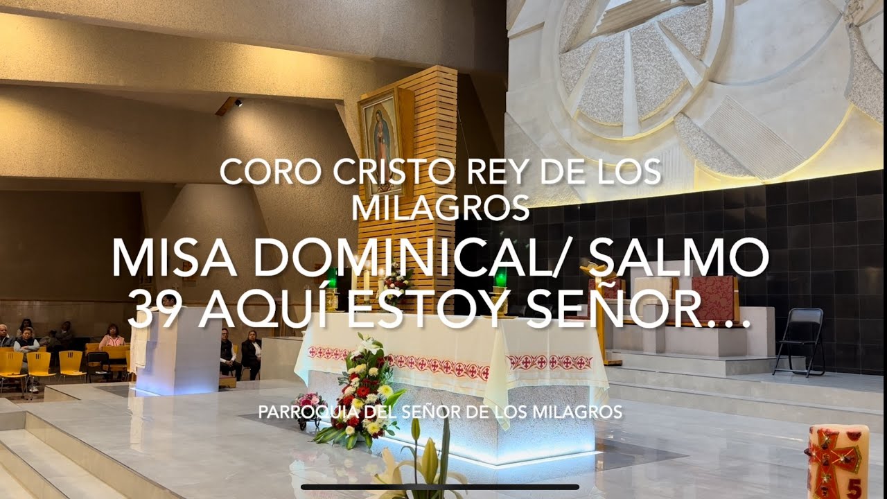 MISA DOMINICAL/ SALMO 39 AQUÍ ESTOY SEÑOR PARA HACER TU VOLUNTAD. 