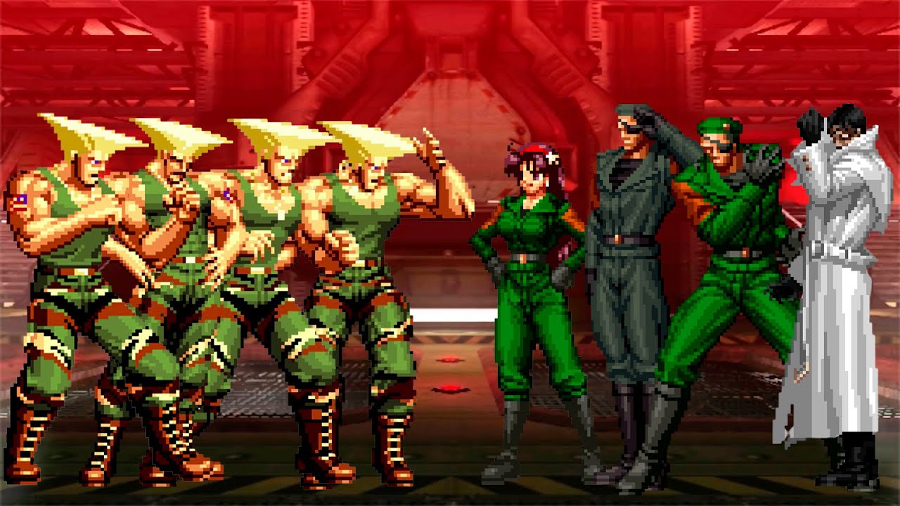 The King of Fighters (MUGEN) | Guile Team vs Heidern Team