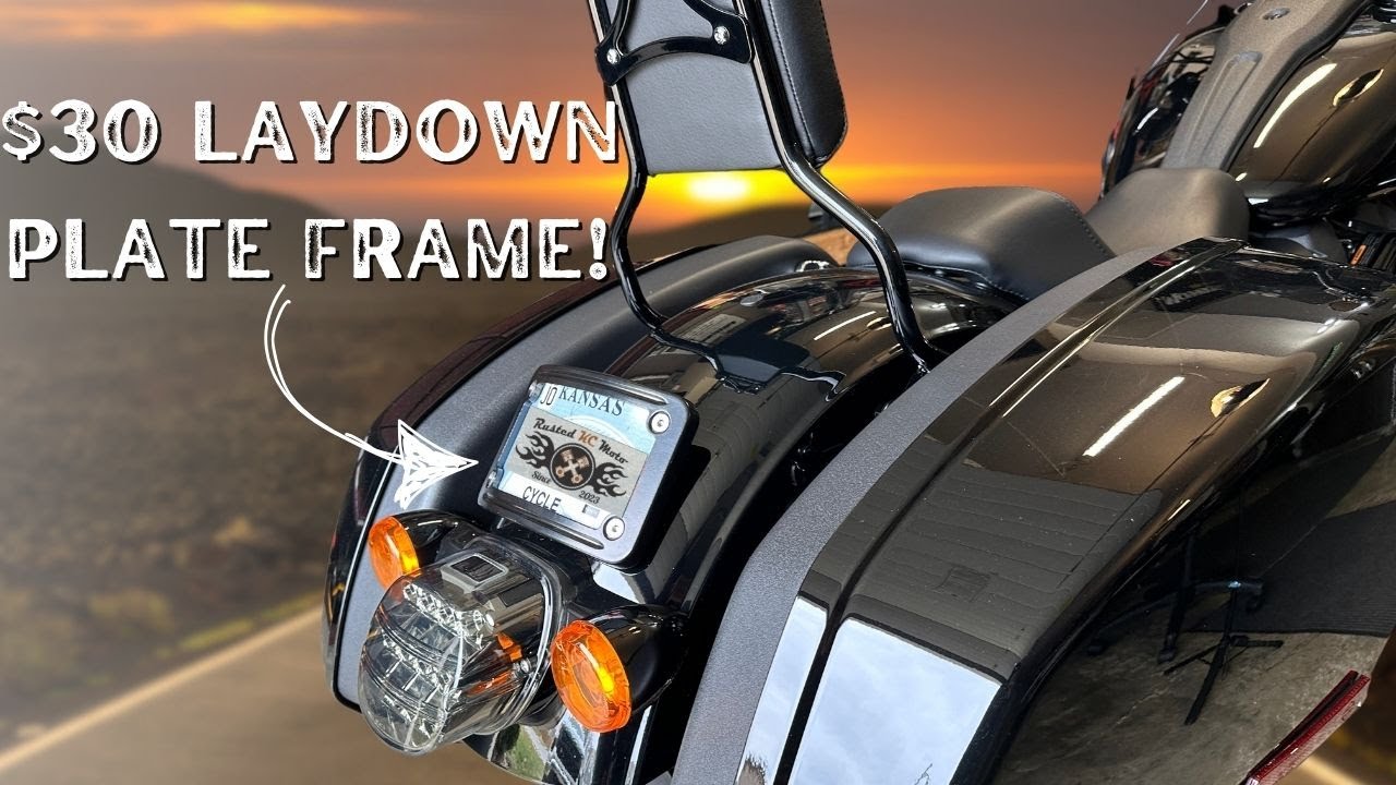 Изогнутое крепление для номерного знака Harley-Davidson Laydown от Amazon! Low Rider ST