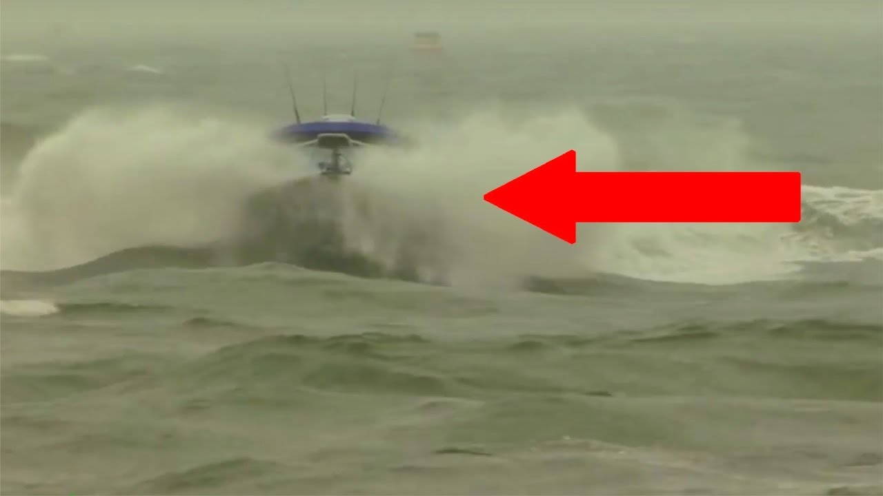 CHOPPY WATER TESTS BOATS COMING OVER ROUGH BAR!!