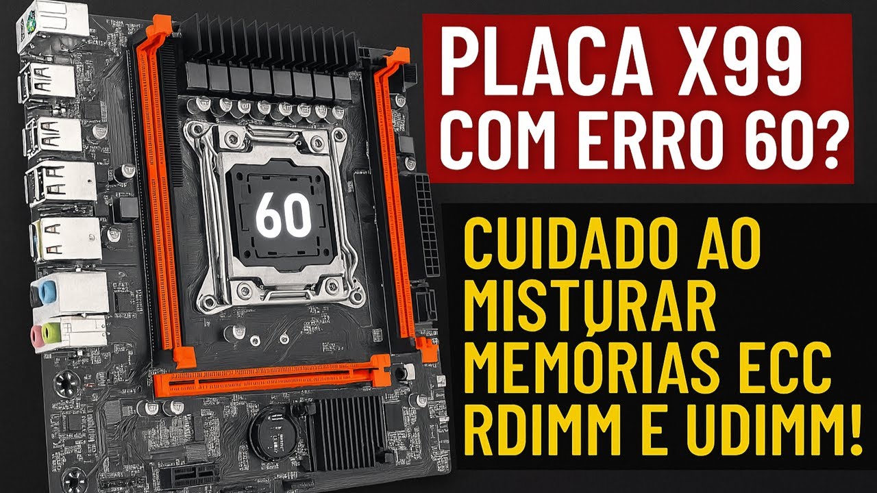 Placa X99 com Erro 60? Cuidado ao Misturar Memórias ECC RDIMM e UDIMM!
