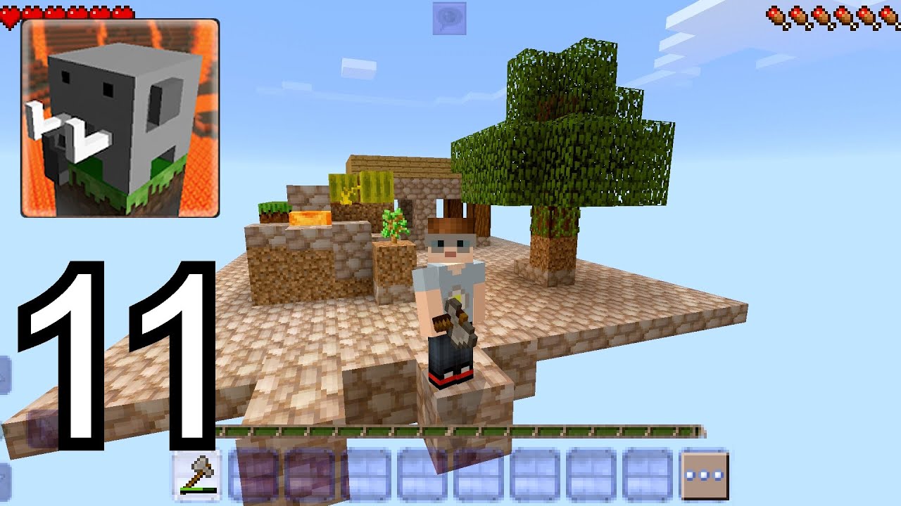Craftsman SKYBLOCK Gameplay Part 11 -SAND ISLAND- Craftsman Building Craft Skyblock (MCPE SKYBLOCK)