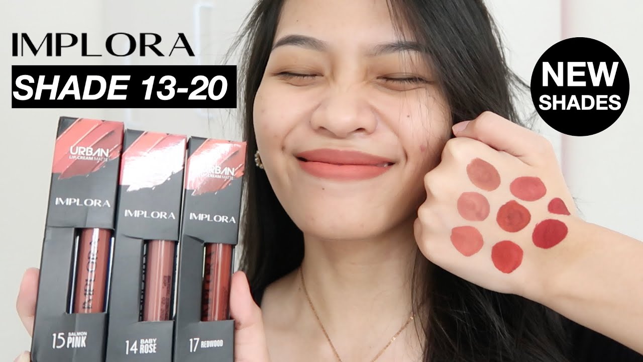 IMPLORA URBAN LIP CREAM MATTE NO 13-20 SWATCHES & REVIEW Ratu Adellya