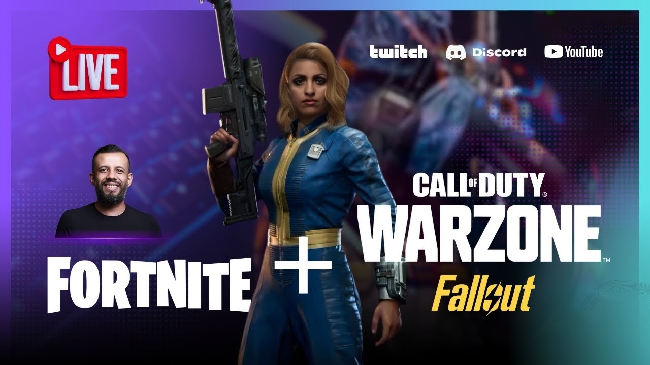 Quinteto no Fortnite + Call of Duty: Warzone ▷ Live de 21/01/26 • #Twitch #Discord #YouTube