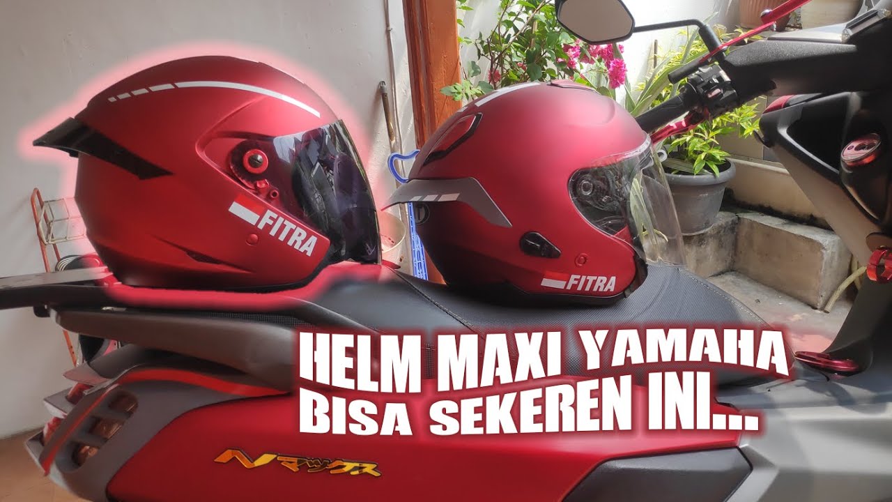 Repaint Helm MAXI Yamaha Merah Doff