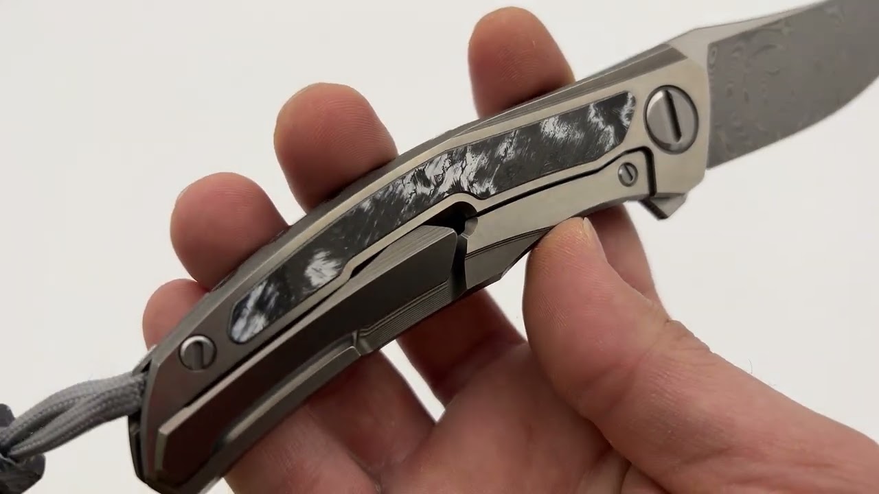 Shirogorov Knives Quantium WKM - Titanium/White CarboTi - ZDI-E Blade - MRBS Knife From Recon 1
