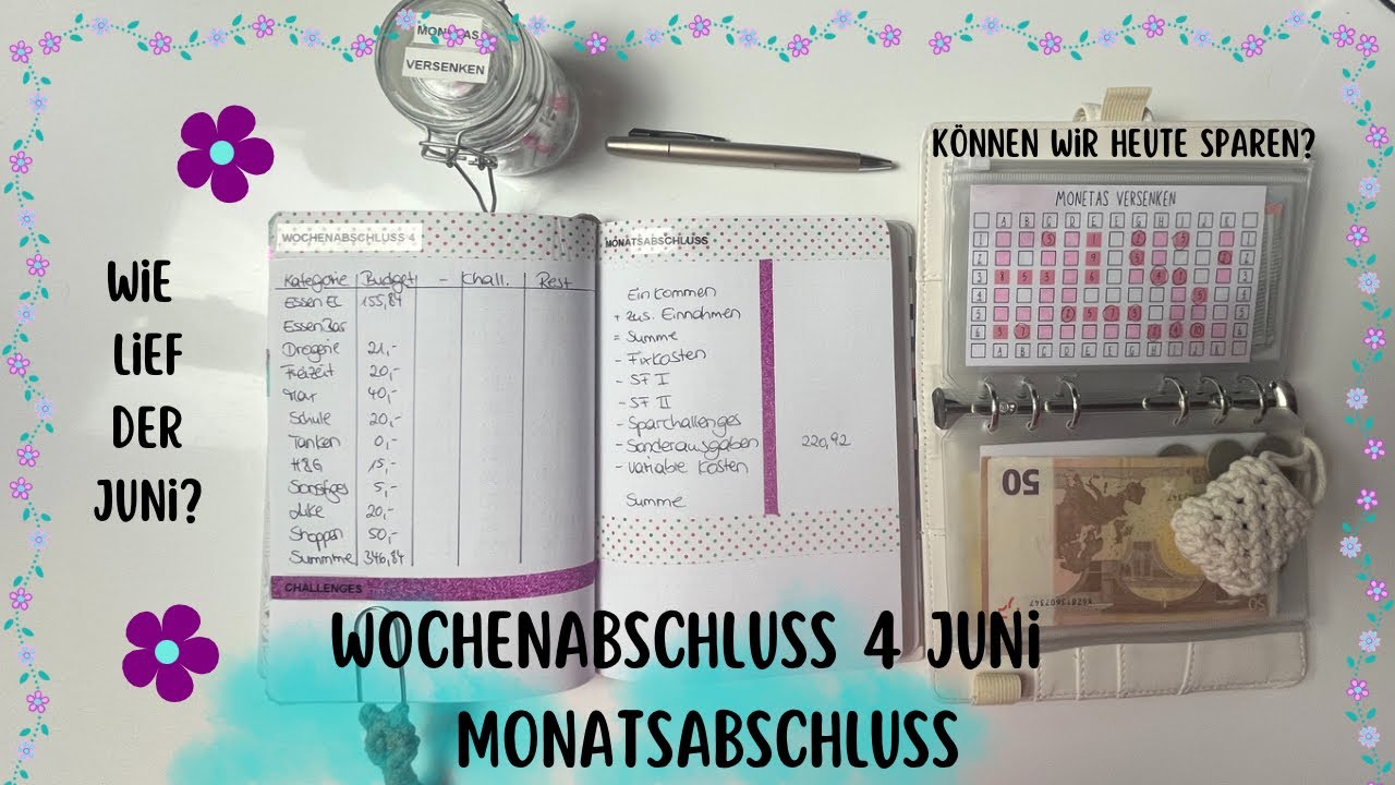 🩵Wochenabschluss 4 Juni🩵/ Monatsabschluss | Ein teurer Monat geht zu Ende 😅| Umschlagmethode 💌