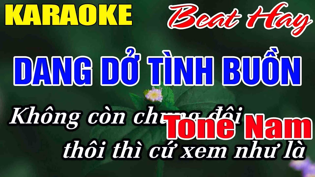 Dang Dở Tình Buồn Karaoke Tone Nam Karaoke Hải Nhạc Sống 2026 - Beat Mới