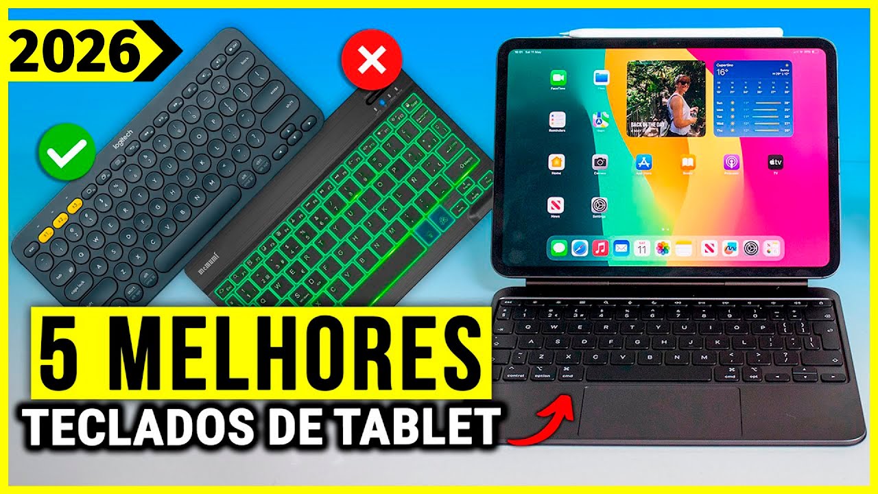 Os 5 MELHORES Teclado Para Tablet Em 2026!