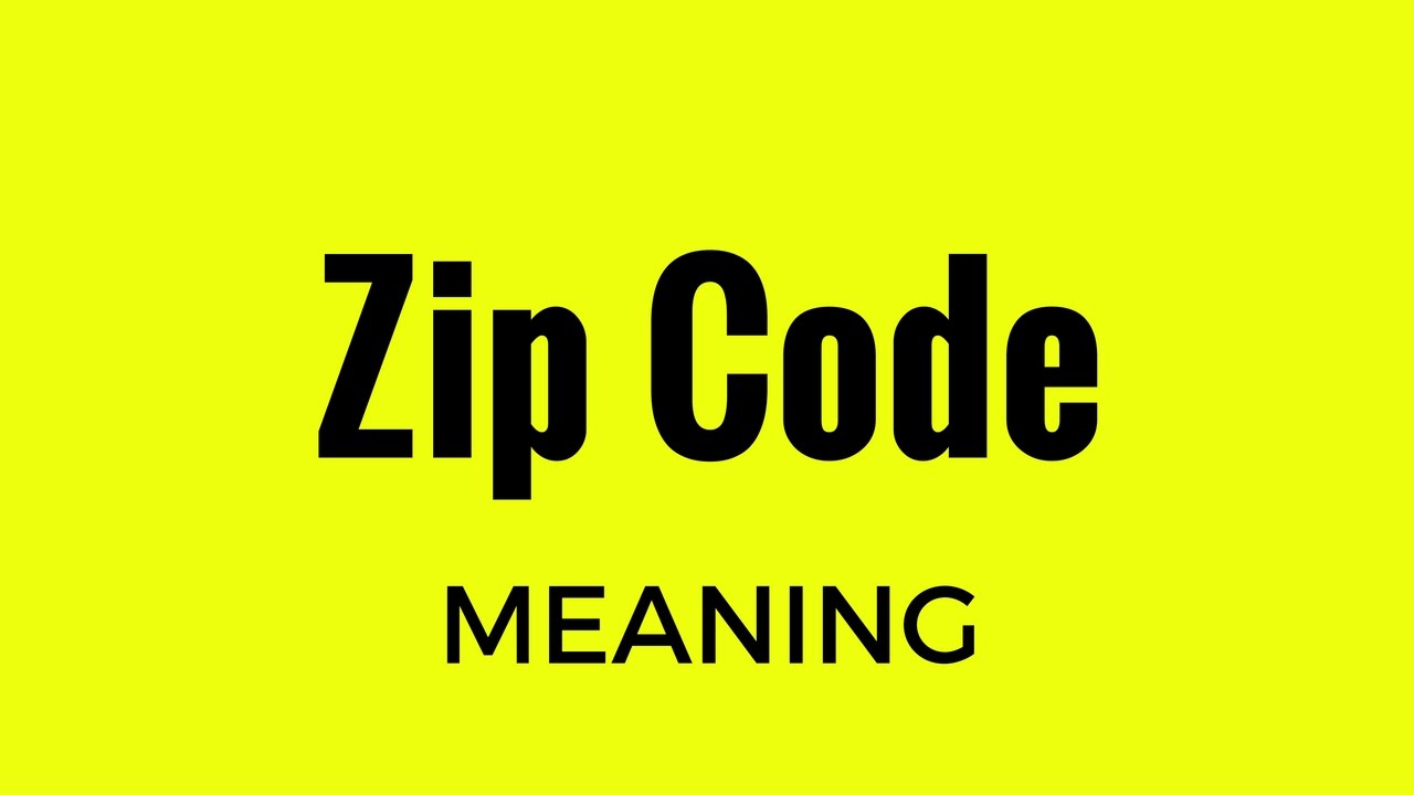 Zip code Meaning