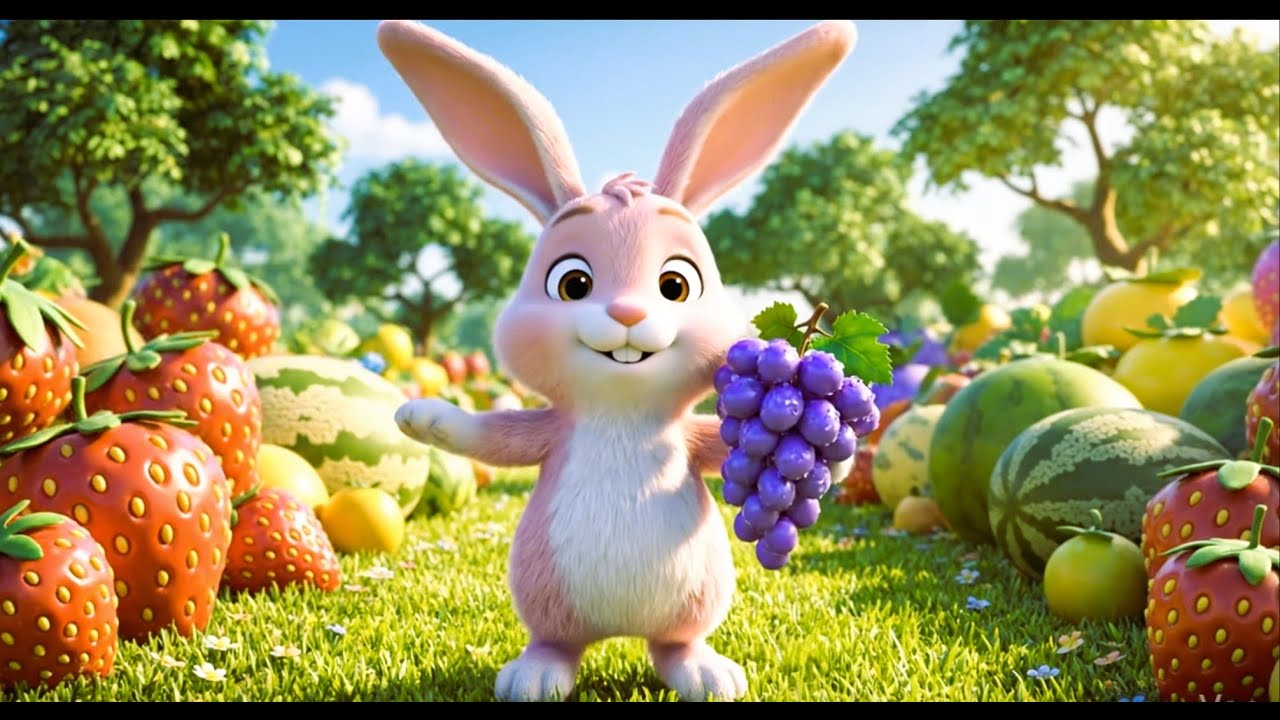 Colorful Fruit Garden with Panda & Friends 🍓🌈#shortsvideo #kidsmiles #3danimation #kidsvideo