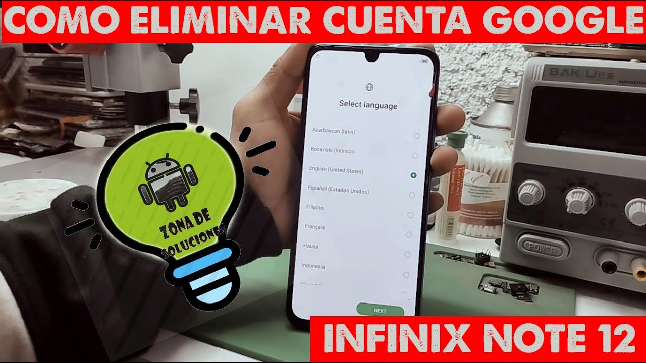 ELIMINAR CUENTA GOOGLE INFINIX NOTE 12
