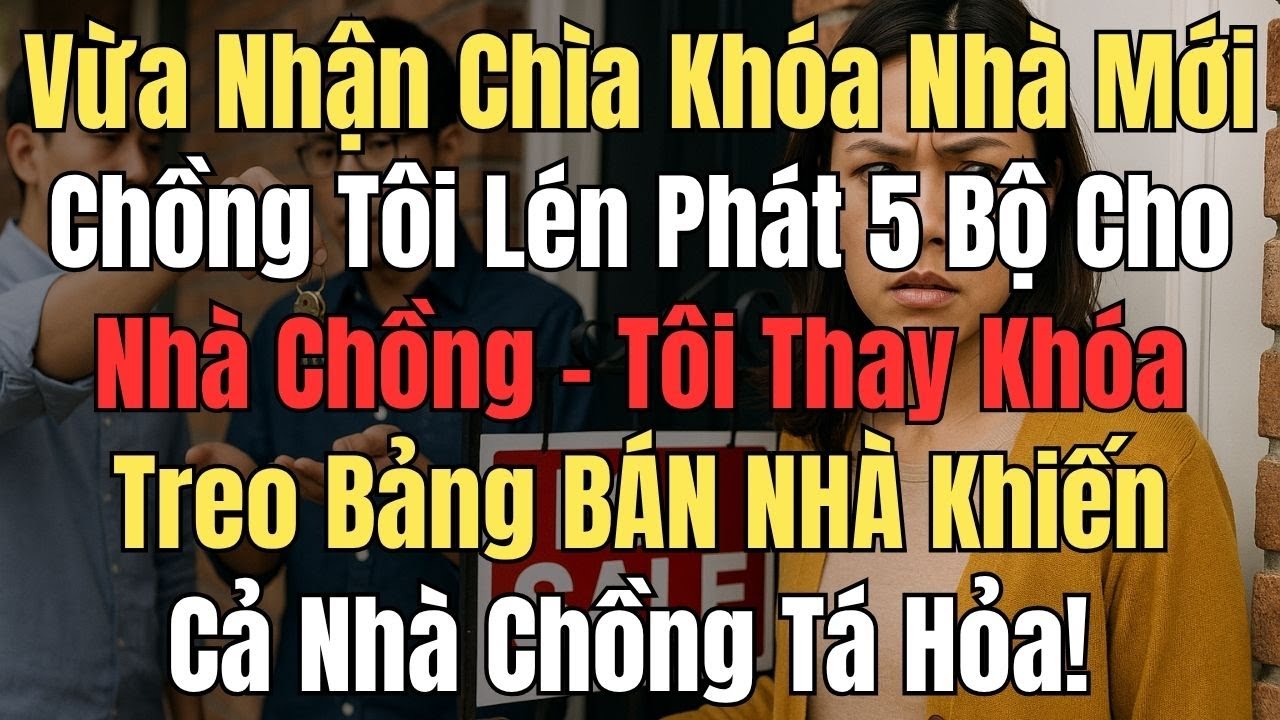 Vừa Nhận Chìa Khóa Nhà Mới, Chồng Tôi Lén Phát 5 Bộ Cho Nhà Chồng – Tôi Thay Khóa, Treo Bảng BÁN NHÀ