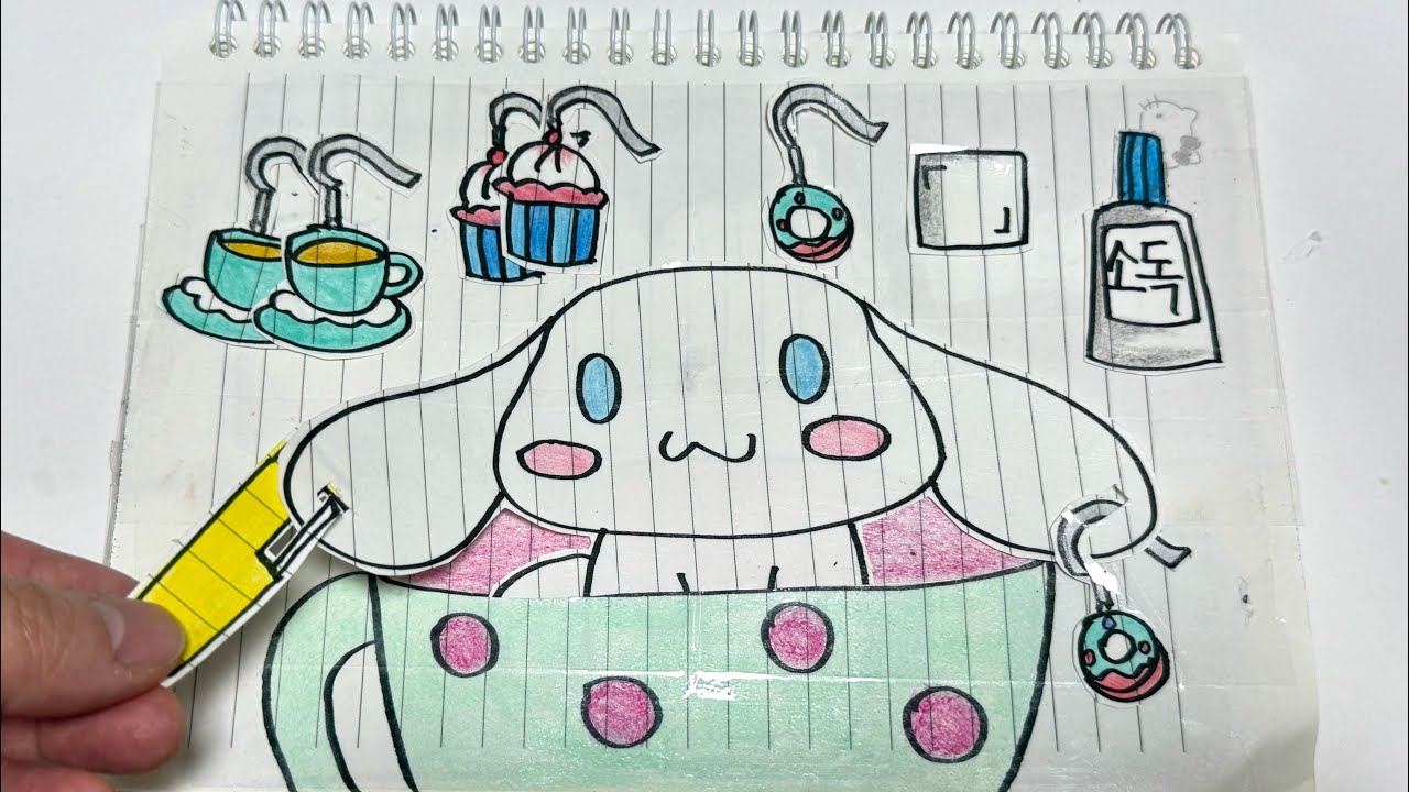 👂Paperdiy👂 Piercing for Cinnamoroll 시나모롤 손님 귀 뚫어드릴게요 
