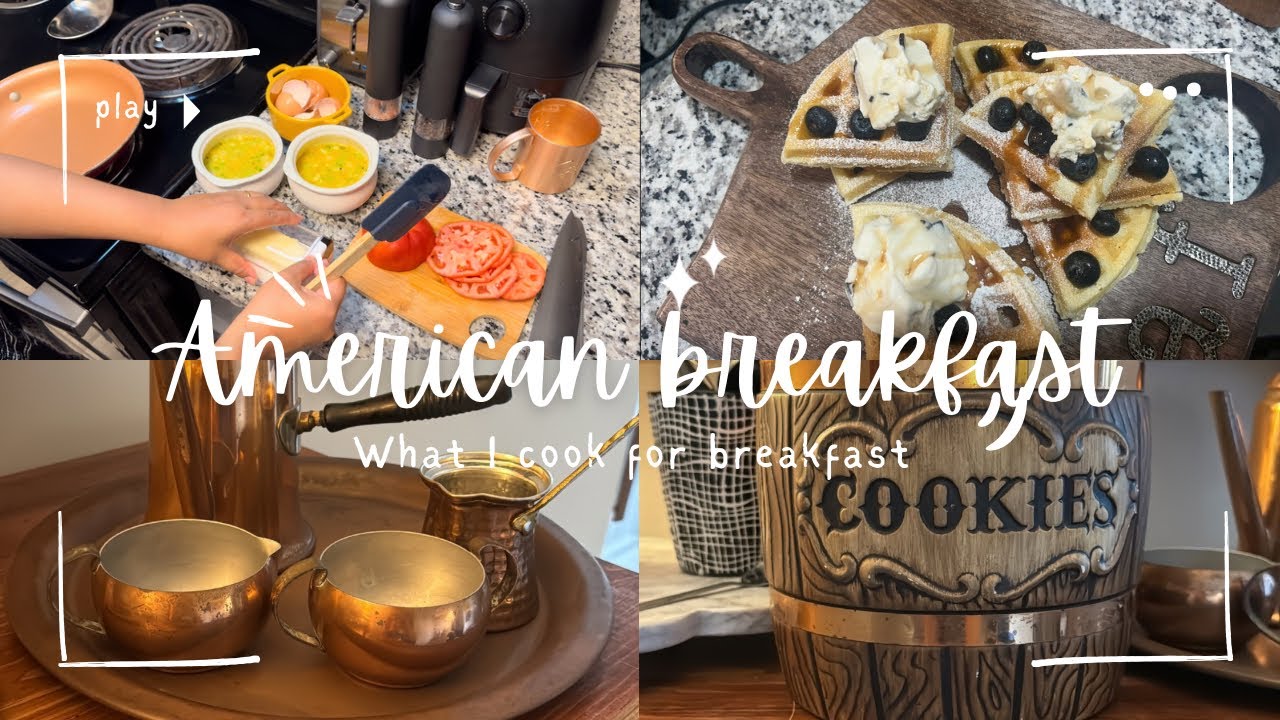 Simple American breakfast🇺🇸🇮🇳Belgian Waffles and Tortilla Wrap Recipes‼️
