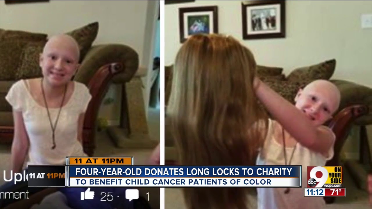 4-year-old who never had haircut donates long locks to kids with cancer