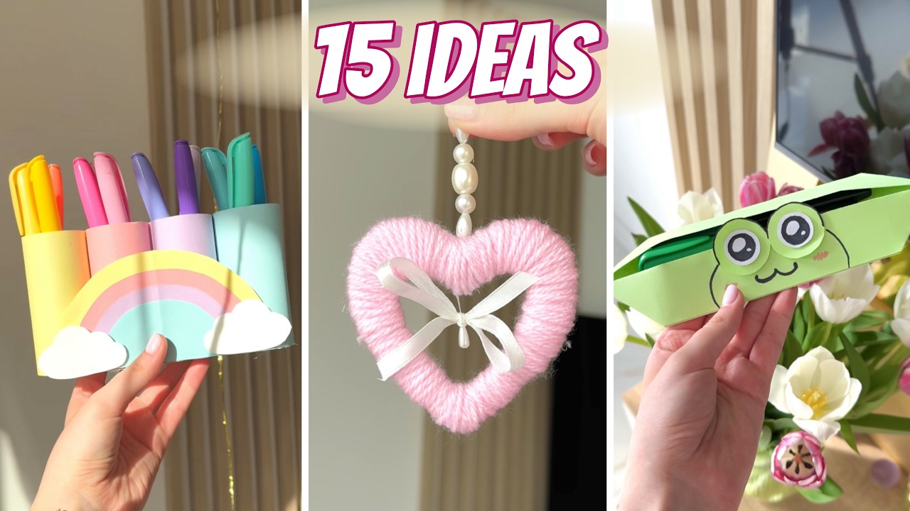 15 Back to School ideas and fun crafts / DIY supplies ideas