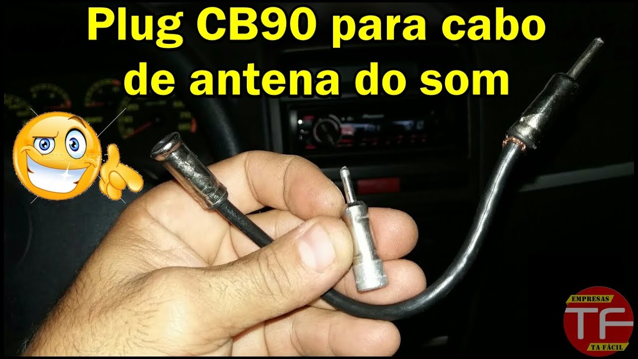 Plug adaptador  CB90 para cabo de antena de som automotivo