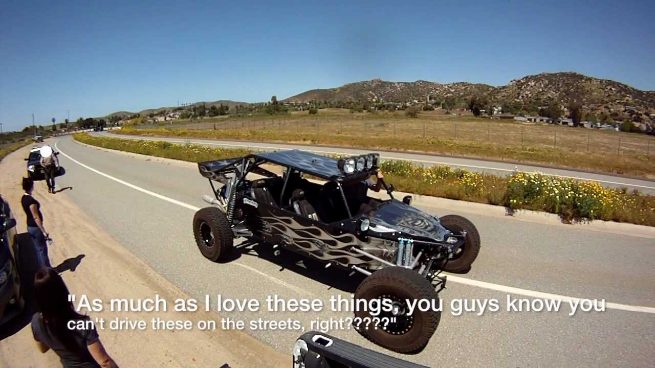 750 HP Sand Rail on the Street VS The Cops!