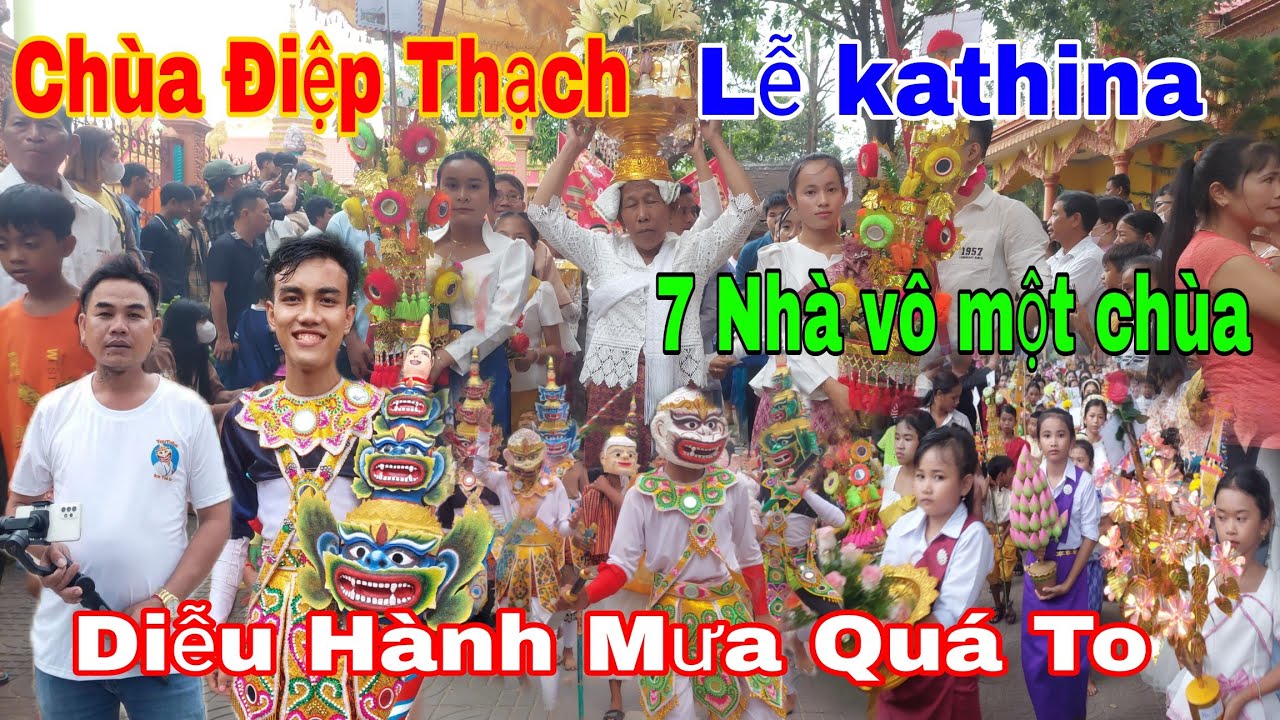 Lễ kathina chùa điệp thạch/lần đầu kathina chùa điệp thạch diệu hành trời mưa quá to/Sơn Tinh tv