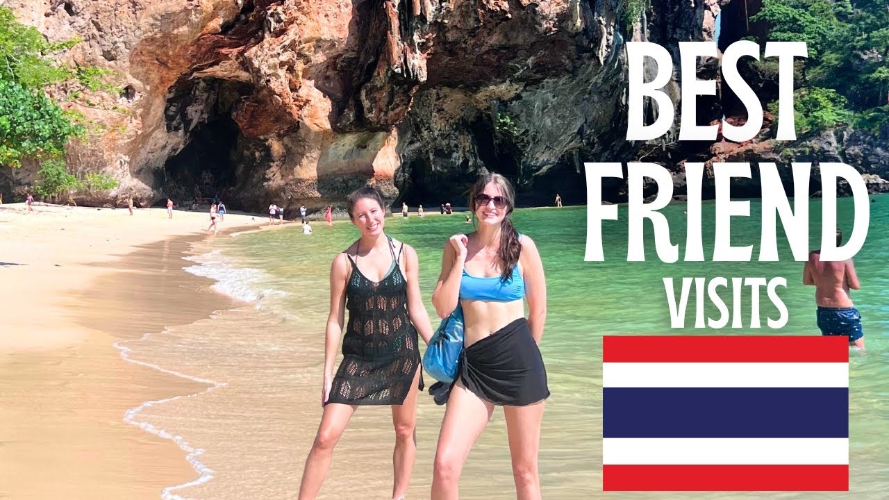 My BEST FRIEND's First Time in THAILAND 🇹🇭 Krabi Vlog, Railay Beach, Jodd Fairs Bangkok