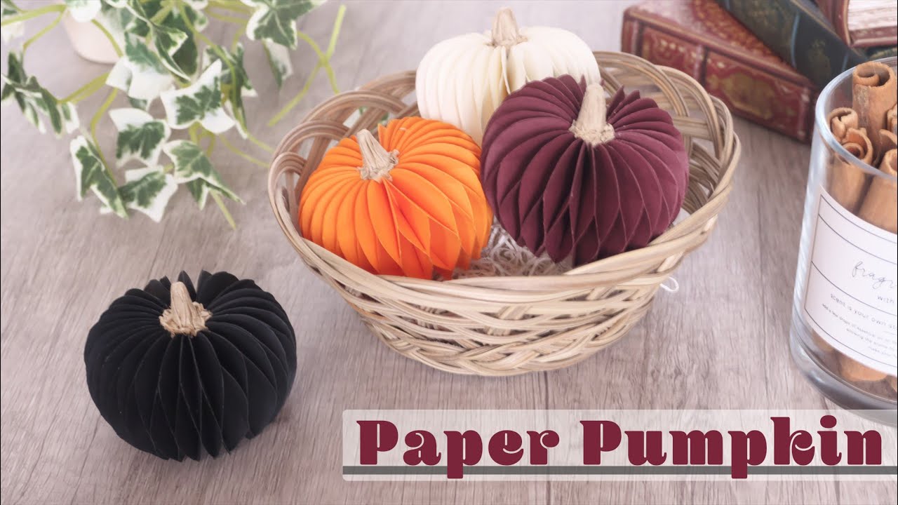 Как сделать бумажные тыквы / Учебник - DIY How to Make Paper Pumpkins / Tutorial