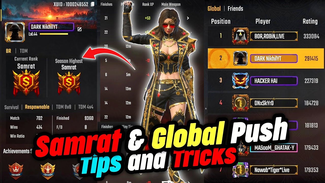 Samrat Rank Push Tips & Tricks In Scarfall 😍 || Best Map For Rank Push || Mumbai Map Vs Andaman Map