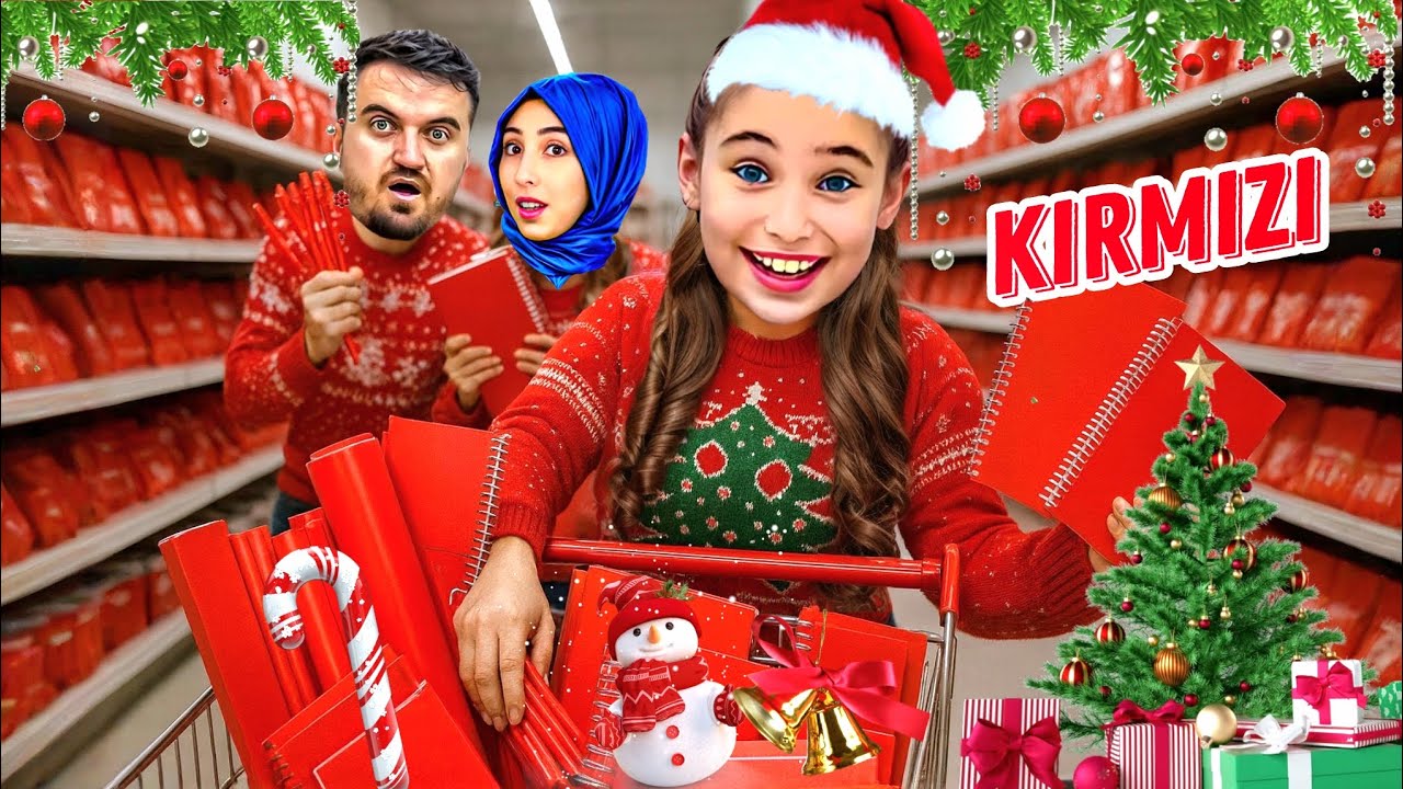 ELİF SİNEM 2026 YILBAŞI KIRMIZI HERŞEYİ ALDI ‼️ 24 SAAT KIRMIZI RENK !! 