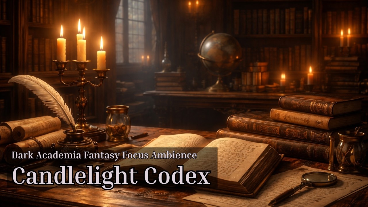 Dark Academia Study Music 🕯️ Instrumental Focus, 1 Hour
