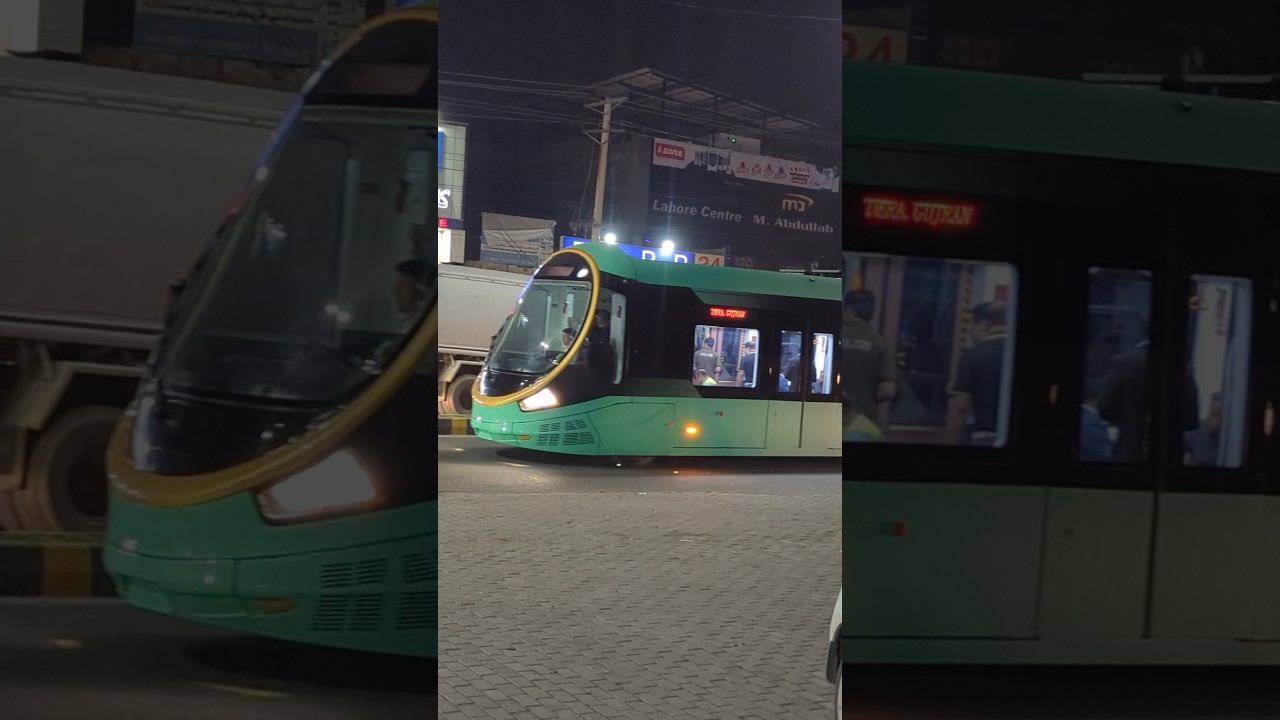 Pakistan first electric tram in Lahore #tram #lahore #pakistan