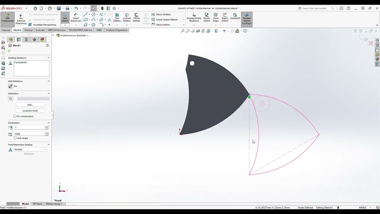 Parametric Iris Mechanism (Variant 4) – Fully Customizable Design Tutorial