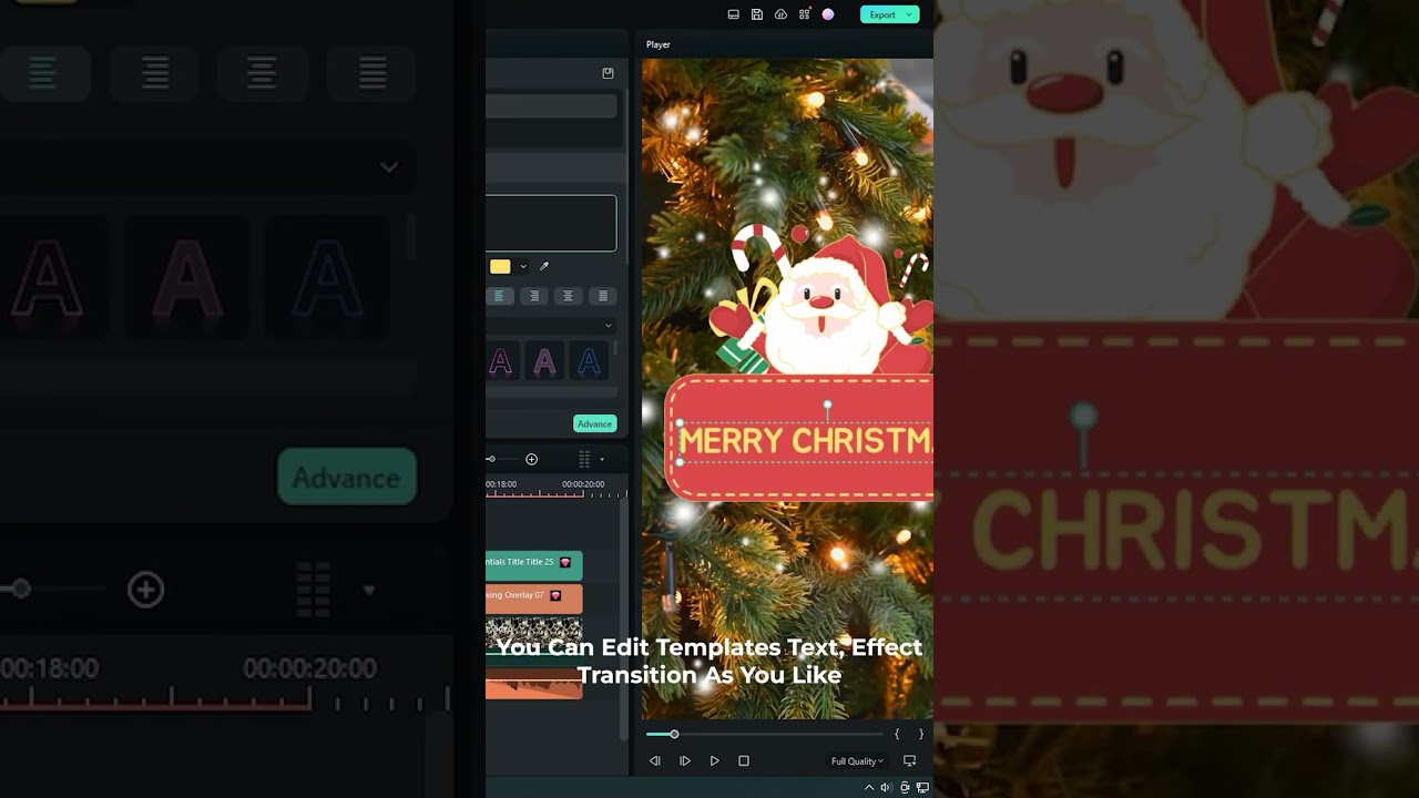 How To Make Christmas Video On Filmora 12 #shorts
