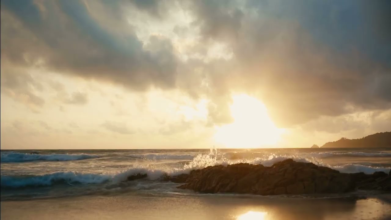 By The Beach | Ambient Beach Water ASMR | For Sleep/Study/Work/Relax/Focus/Read