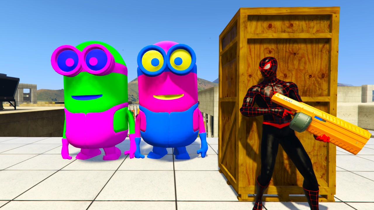 Spiderman vs White Minion Funny Ragdoll GTA 5 Episode 53