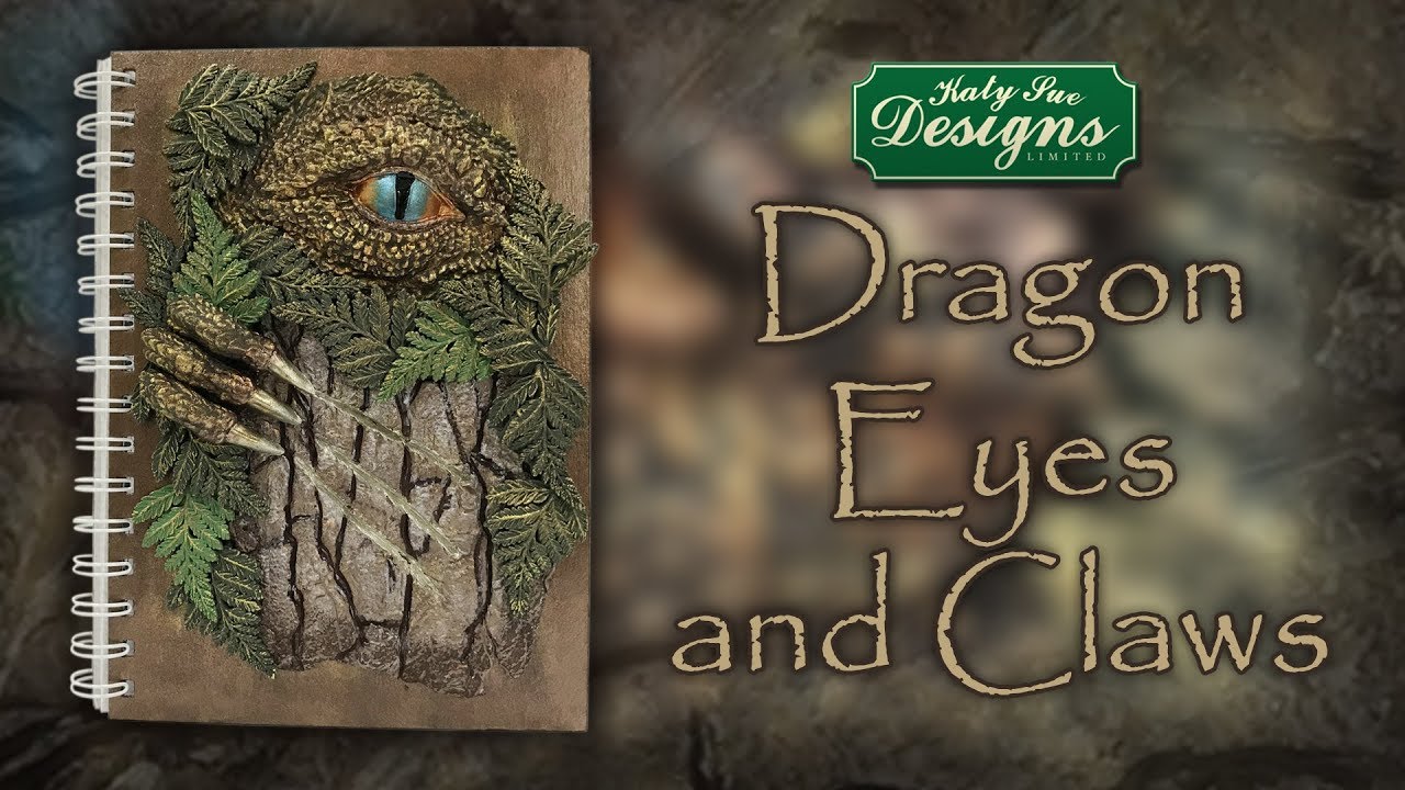 Decorating a Journal Cover with Dragon Eyes and Claws moulds from Katy Sue Designs
