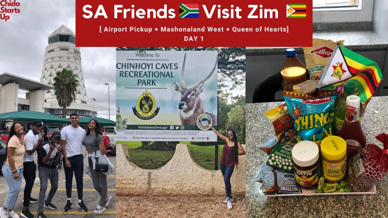 VLOG: My SA Friends 🇿🇦  visit Zim 🇿🇼 | DAY 1| Chinhoyi Caves | Mazvikadei| Queen of Hearts