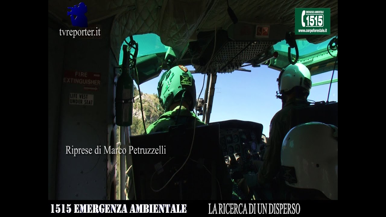 1515 EMERGENZA AMBIENTALE: REPARTO VOLO, LA RICERCA DI UN DISPERSO