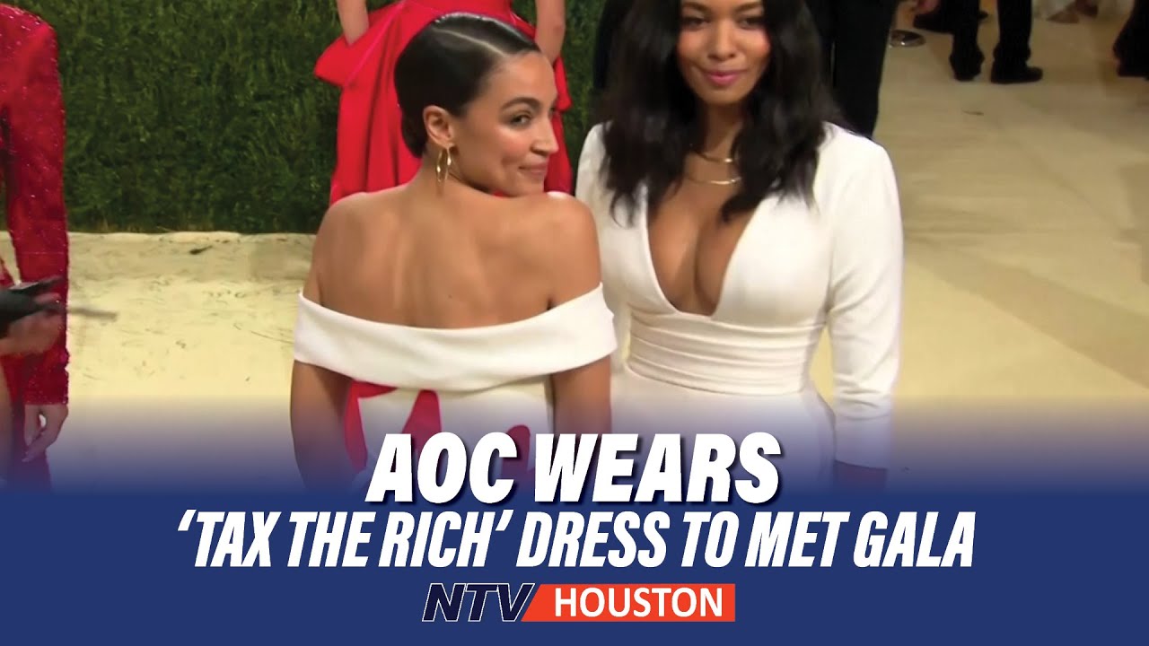 AOC wears 'tax the rich' dress to Met Gala