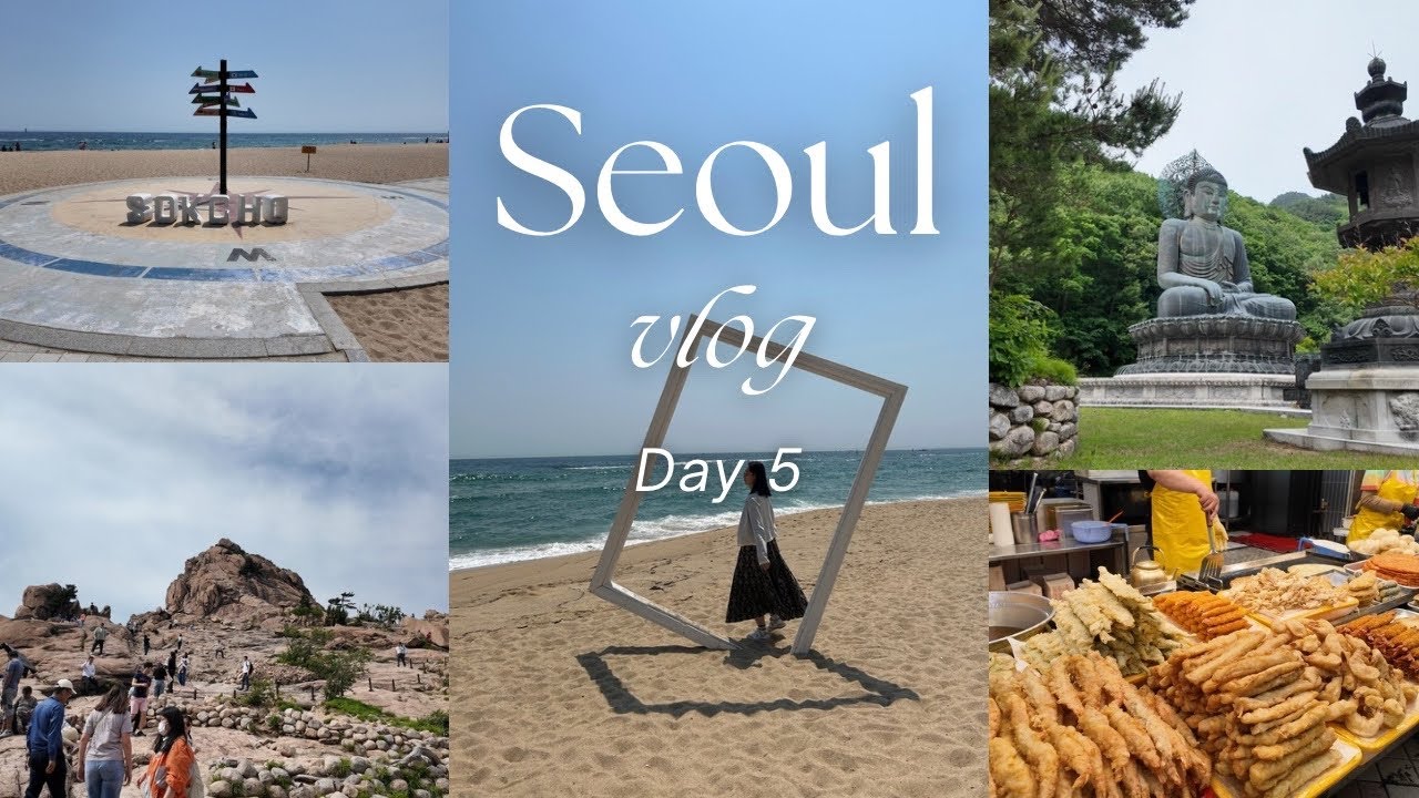 Seoul 🇰🇷 Day 5 | Sokcho Day Tour 🚗 | Sokcho Beach 🏝️ | Seoraksan ⛰️ | Fishery Market 🎏 | Foot Bath