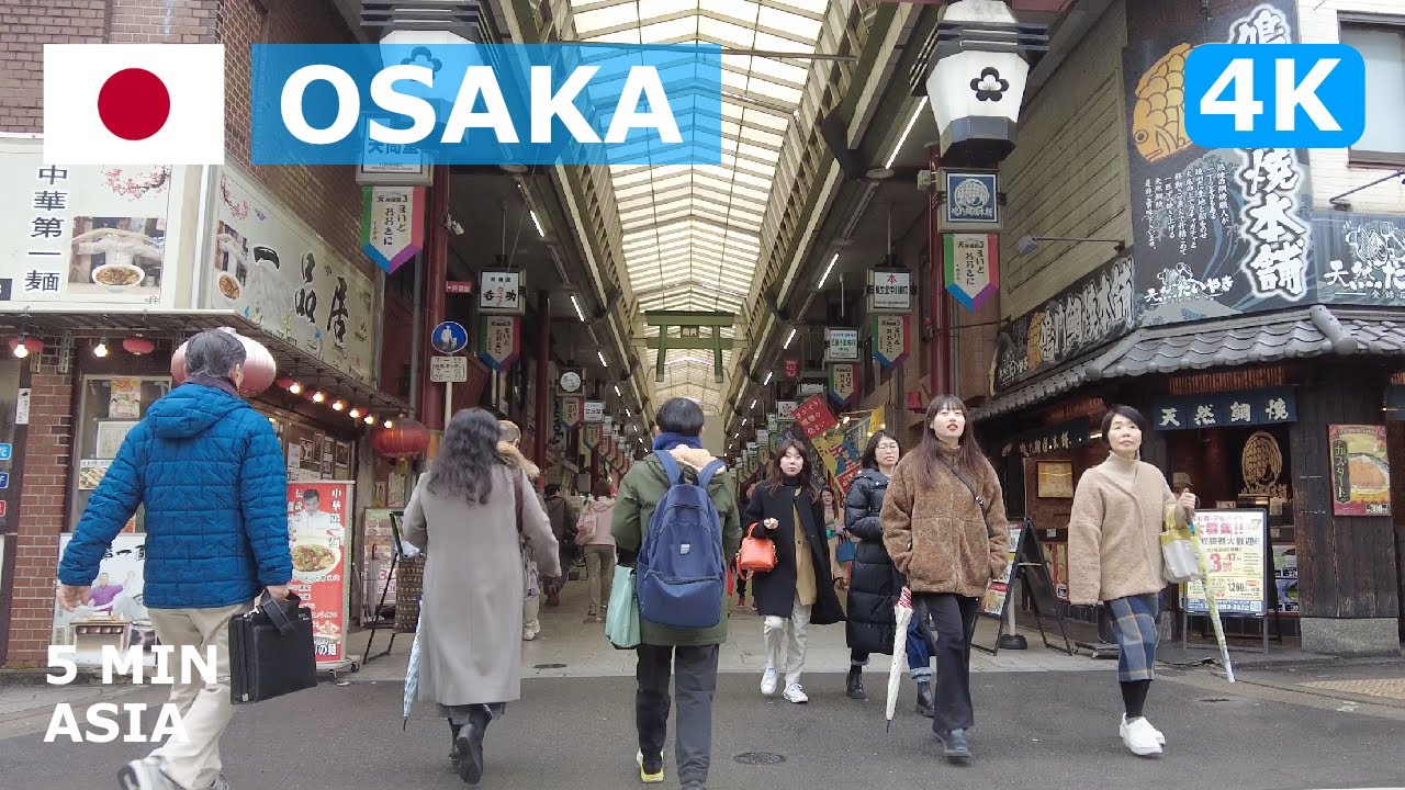 🇯🇵 Japan - Osaka: 5 Minutes Walking Tour - 4K