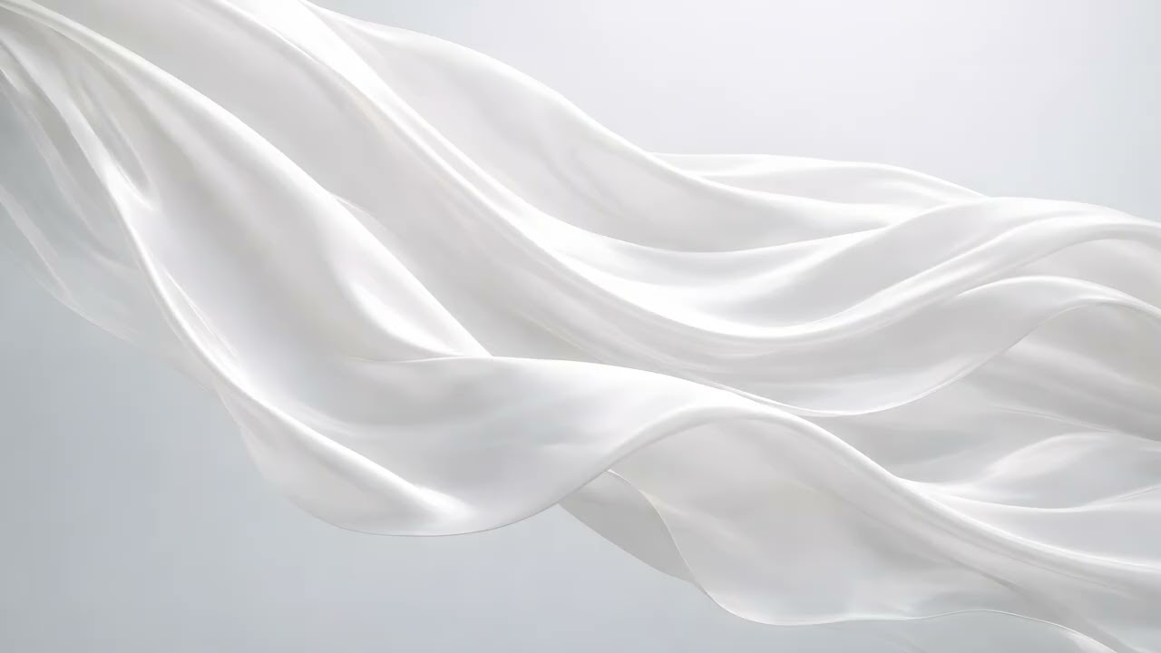 4K WHITE SILK TV Frame - Minimalist Fabric Motion - 1 Hour Aesthetic Screensaver / Art TV Background