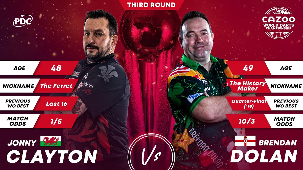 PDC World Darts Championship 2023 Round 3 Jonny Clayton vs Brendan Dolan 2022 12 27 HUN