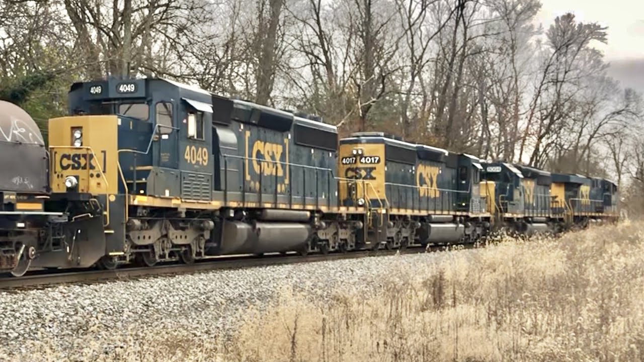 Filming Train In Front Of Me & A Train Goes Behind Me!  Railroad Crossing W/ CSX & Norfolk Southern