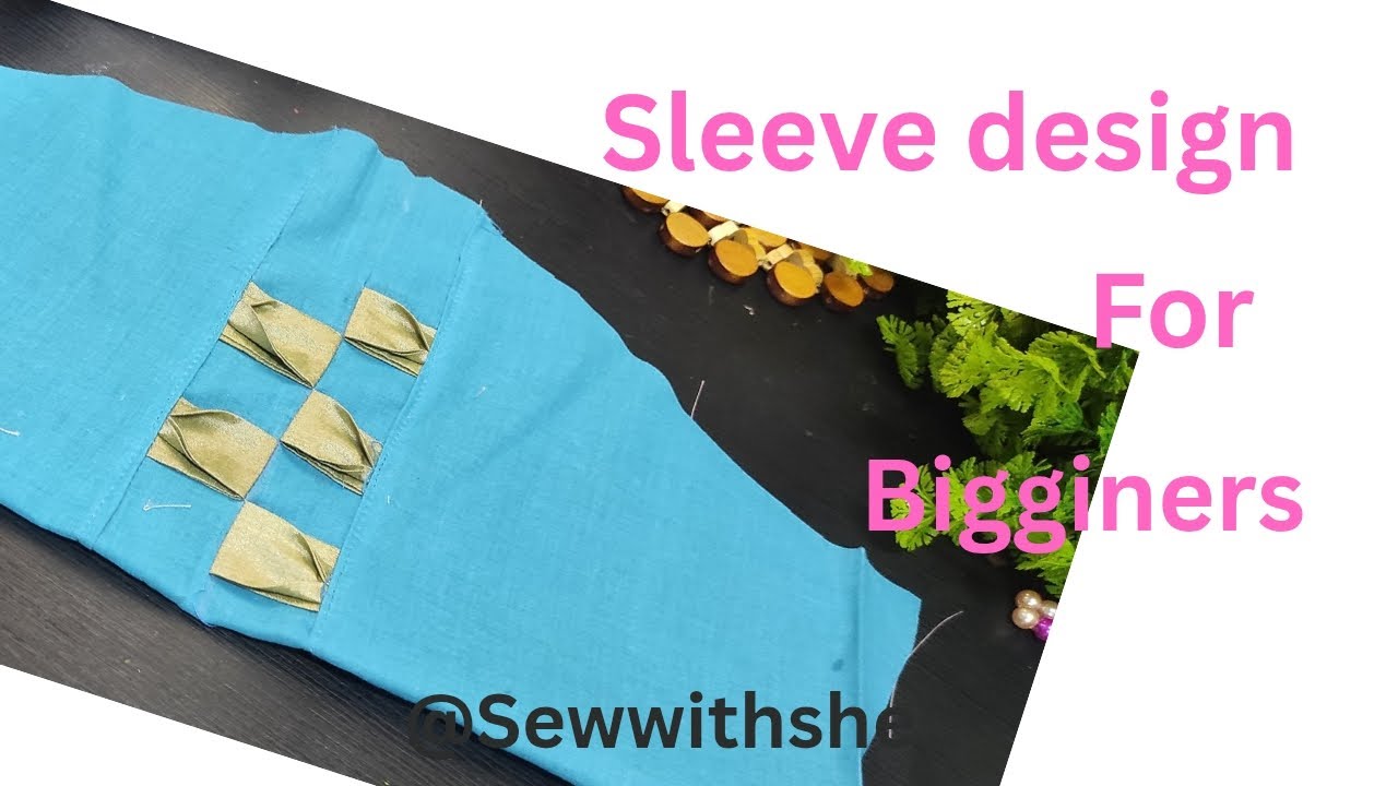 Sleeve design for bigginers/simple sleeve design cutting and stitching @Sewwithshe 