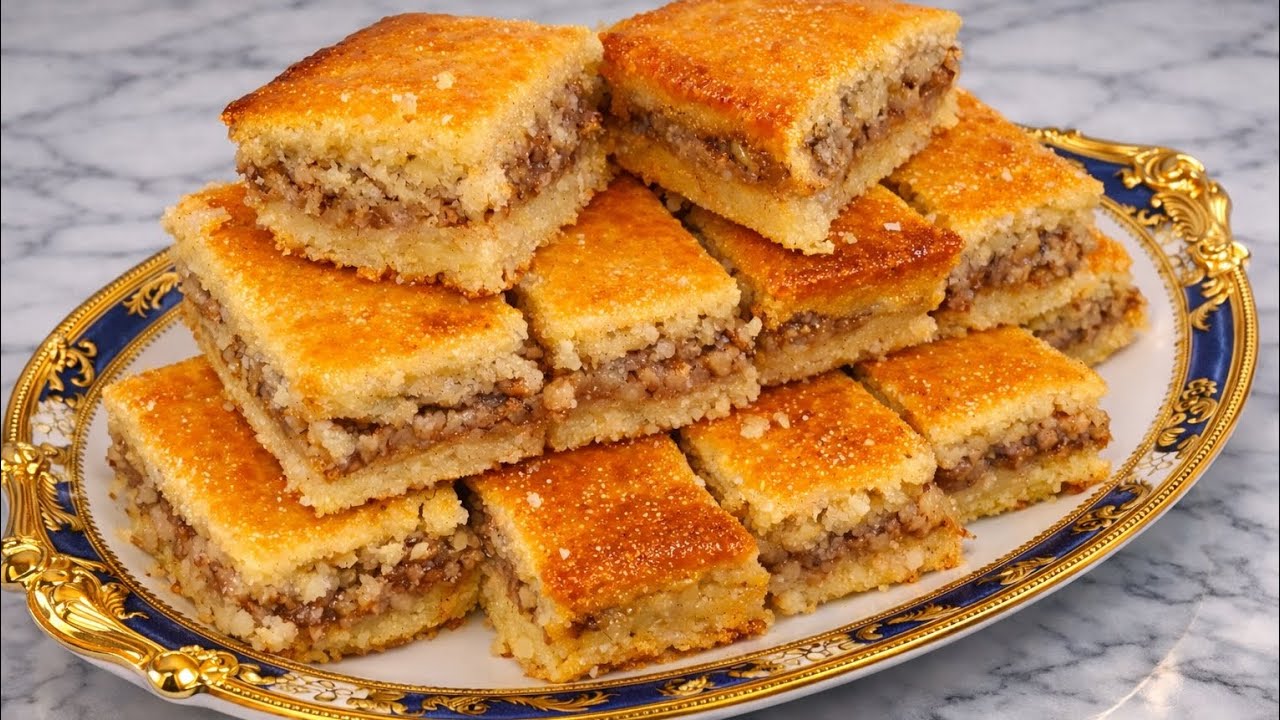 معمول العيد بالجوز .. معمول مد بالصينية 