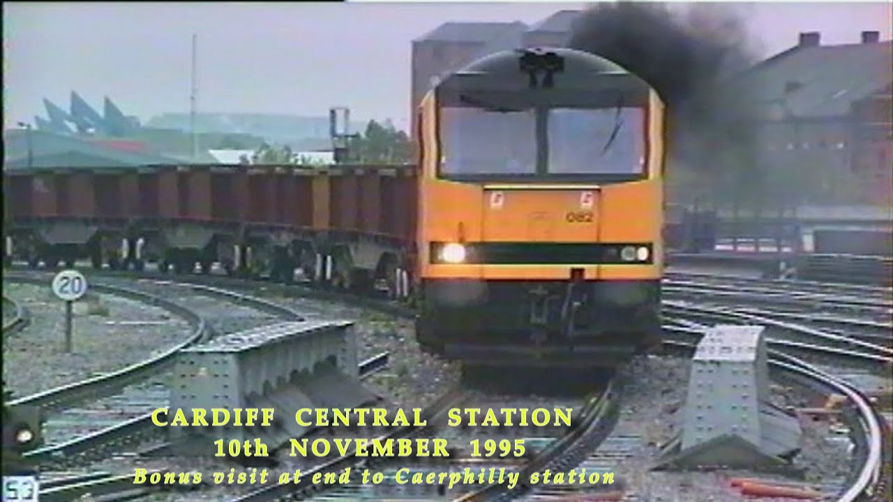 BR in the 1990s Cardiff Central Station on 10th November 1995 + (Caerphilly)